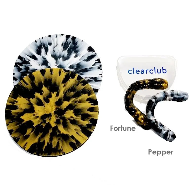 Color custom dental night guards for teeth grinding and TMJ