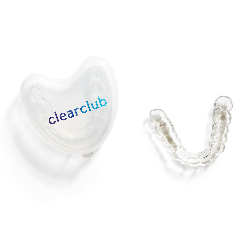 clear custom night guard for teeth grinding and tmj