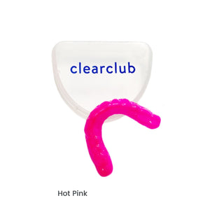Pink custom nightguard for teeth grinding and clenching - ClearClub