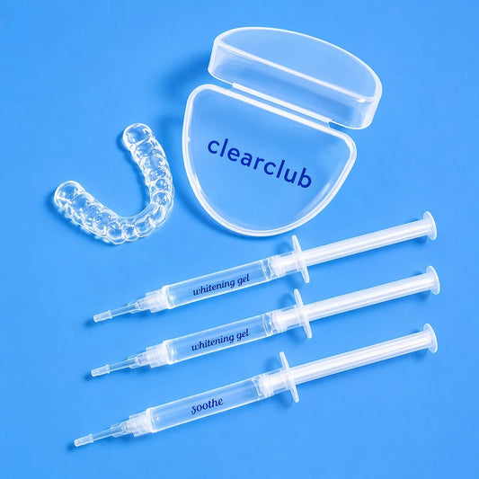 Whitening kit with custom trays and whitening gel