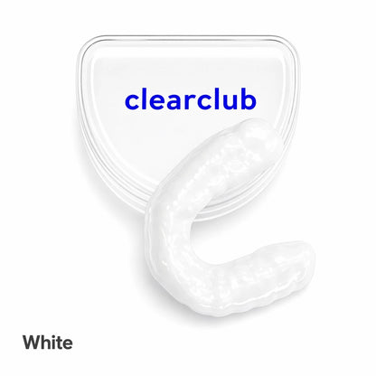 white sports mouth guard